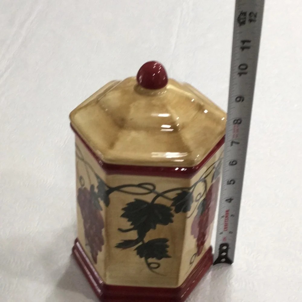 Handmade for Nonni's Grape Vine Vintage Cookie Jar